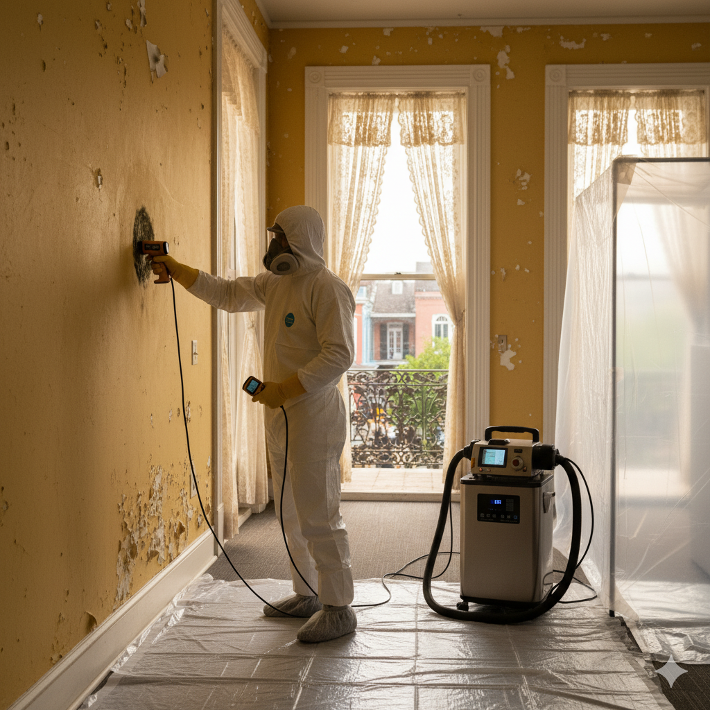 Mold remediation work